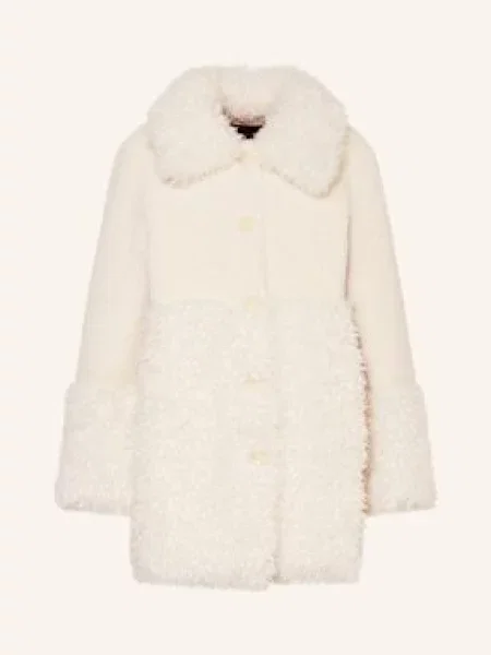Maje Płaszcz Ze Sztucznego Futra weiss