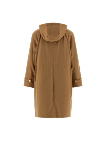 Długa parka Max Mara Studio wełniana beżowa