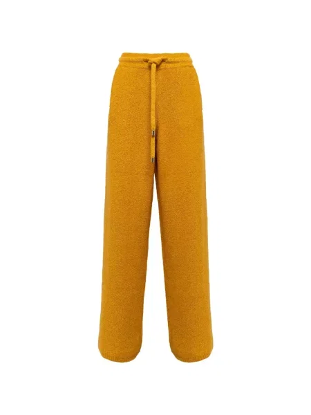 Pantaloni Laneus tricotate alergare galben