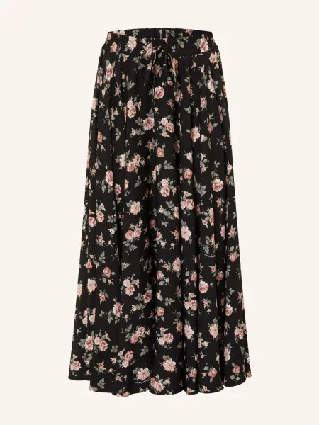 Dolce & Gabbana Jedwabna Spódnica schwarz czarna