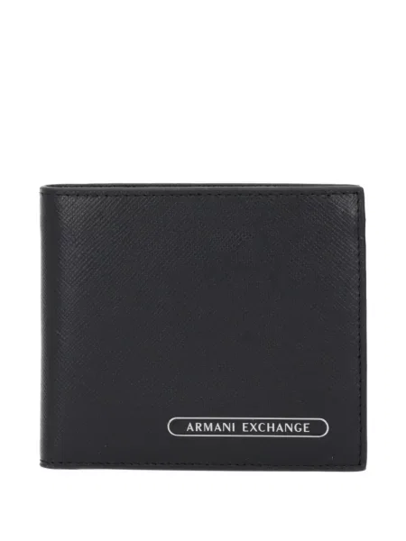 Portofel Armani Exchange cu autograf negru