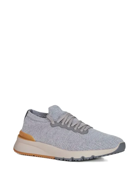 Sneakerși Brunello Cucinelli de lână gri
