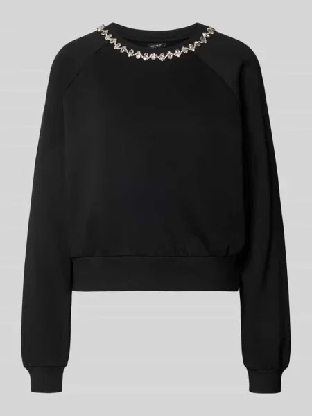 Bluza z obszyciem cyrkoniami model ONLJETT' Only czarna