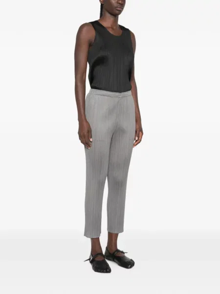 Decupat pantaloni Pleats Please Issey Miyake gri