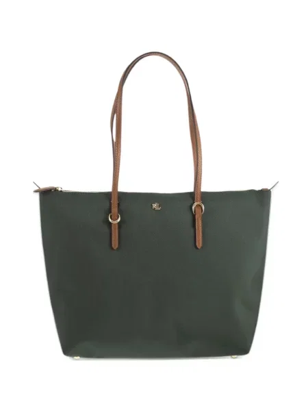 Shopper torbica Lauren Ralph Lauren s autogramom zelena