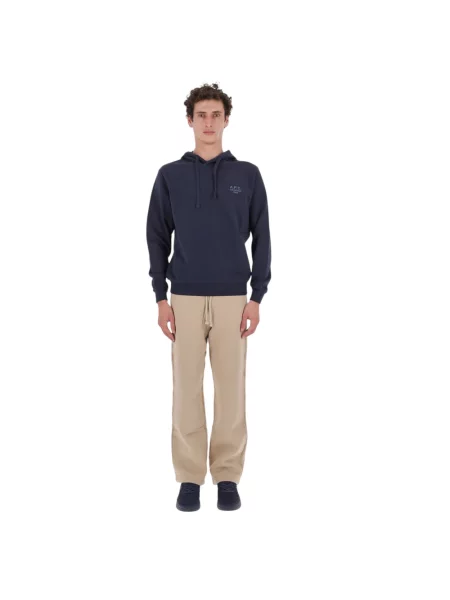 Bluza z kapturem A.p.c. z kapturem niebieska