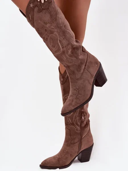 Велурени ботуши Boto кафяво