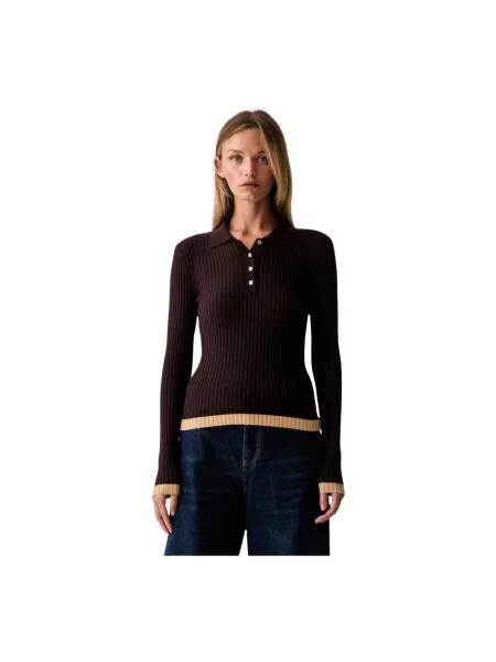 Koszulka polo Twinset brązowa