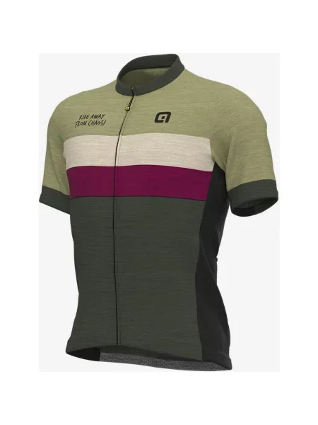 Koszulka z krótkim rękawem Alé Off-Road Gravel Chaos w kolorze szaro-zielonym liliowym XS zielona