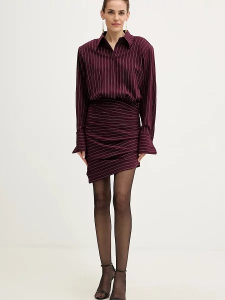 Retrofete sukienka Narine mini prosta bordowy