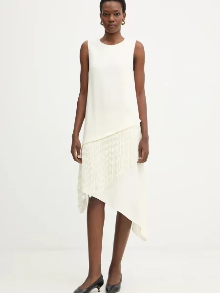 BOSS rochie Dadiva midi evazați bej