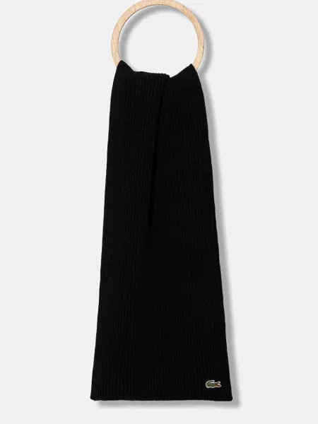 Lacoste de lână șal negru