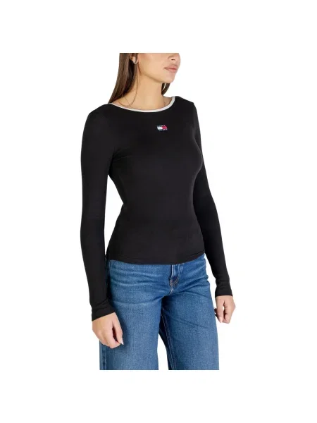 Tommy Jeans Tricou / alb negru