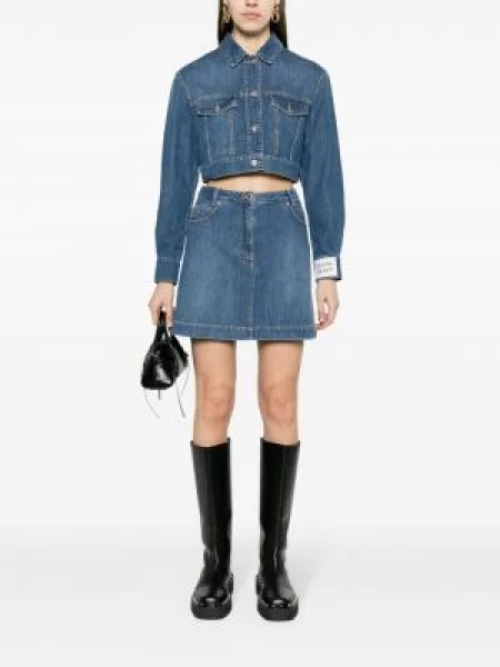 Levágott farmer dzseki Moschino kék