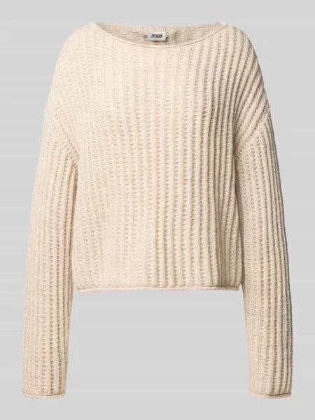 Sweter z dzianiny z okrągłym dekoltem model ‘IMENY’ Drykorn