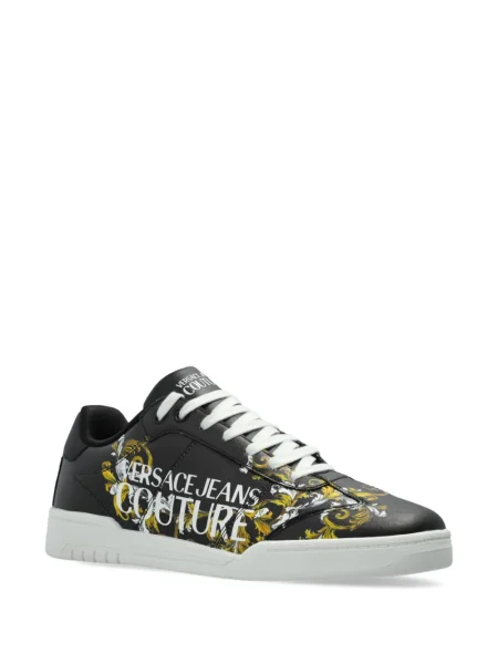 Sneakerși Versace Jeans Couture cu broderie negru