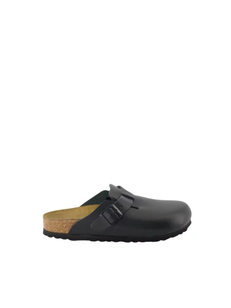 Klapki Birkenstock skórzane czarne