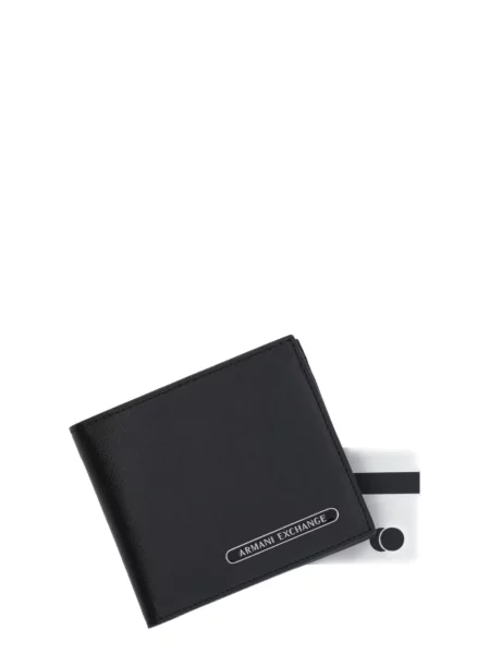 Portofel Armani Exchange cu autograf negru