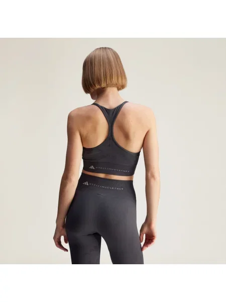 Adidas by Stella McCartney Sportovní podprsenka Stella McCartney TrueStrength Šedá bílá