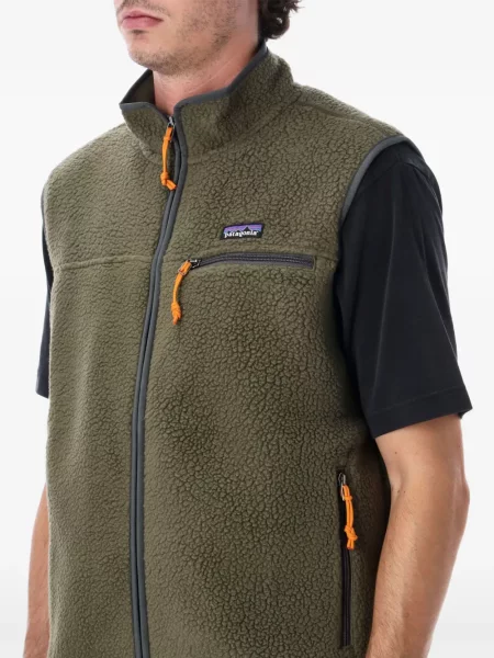 Vestă Patagonia din fleece verde