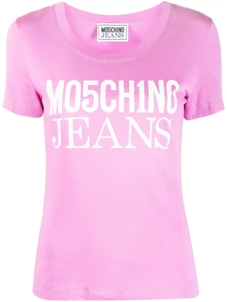 Tricou Moschino cu imagine roz
