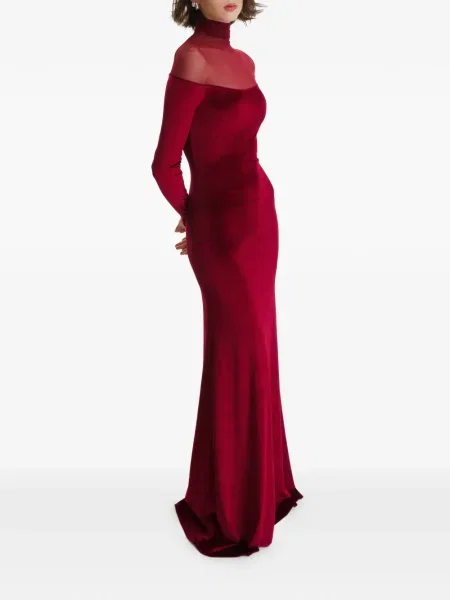 Rochie maxi 2310 Studio plasă de costum roșu