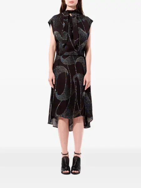 Haljina Balenciaga s printom crna