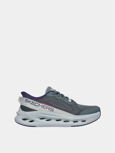 Кросівки для спорту Skechers MAX CUSHIONING GLIDE-STEP текстиль/штучна шкіра сірий