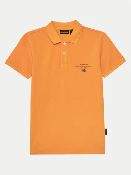 Napapijri Polo marškinėliai Elbas 5 D Regular Fit oranžinė