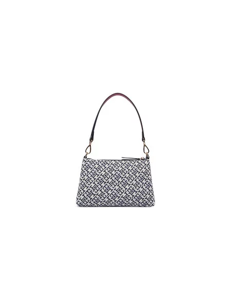 Rankinė Tommy Hilfiger Th Jacquard Mini Shoulder Bag Mėlyna balta