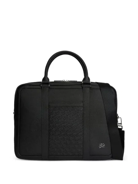 Servietă Karl Lagerfeld K/Autograph cu autograf negru