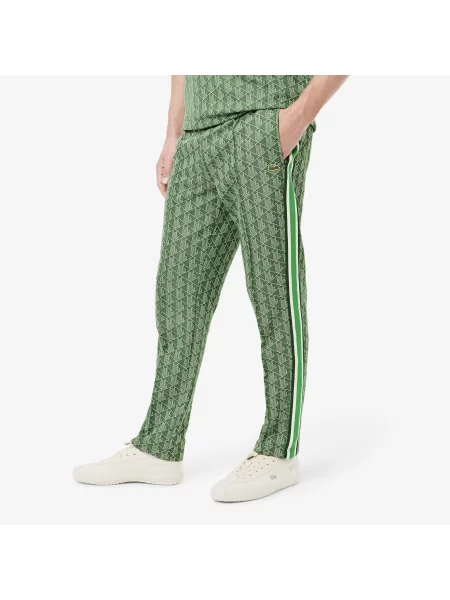 Lacoste Spodnie Dresowe Z Monogramem Paris zielony