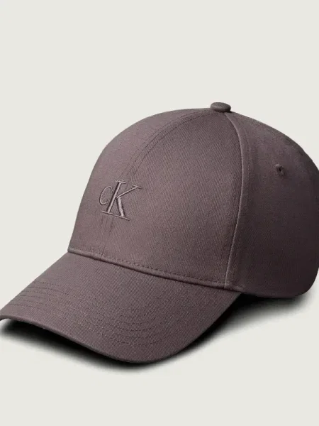 Baseball sapka Calvin Klein Denim Emblem Burnout szürke