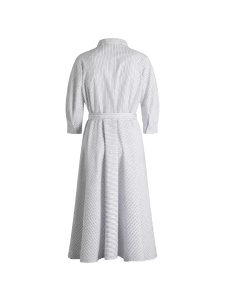Rochie tip cămașă Boss cu dungi alb
