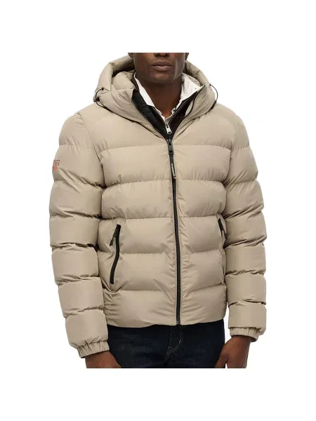 Kurtka puchowa Superdry Sports beżowa