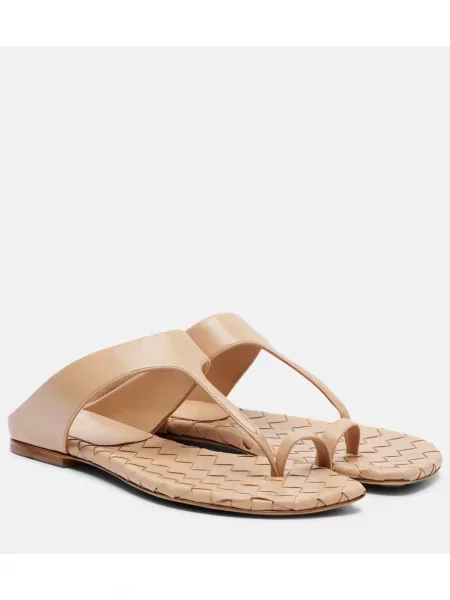 Chiloți tanga Bottega Veneta din piele verde