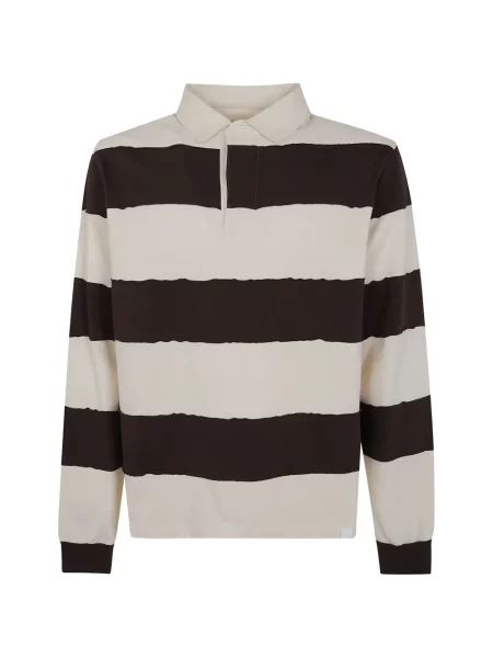 Lung tricou polo Woc alb