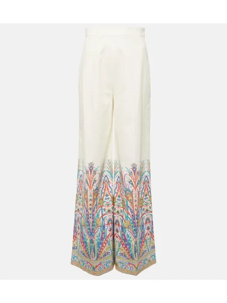 Pantaloni Etro cu imagine alb