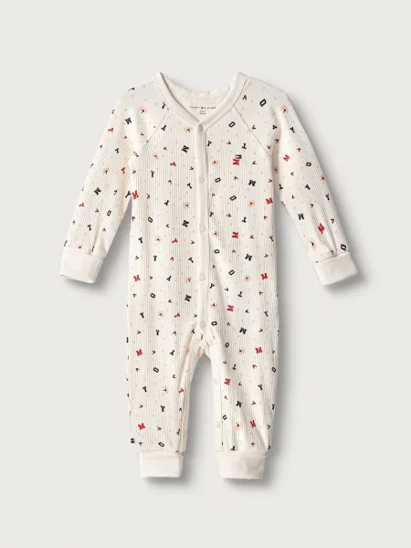 Tommy Hilfiger kombinezon za bebe od pamuka s elastanom bež