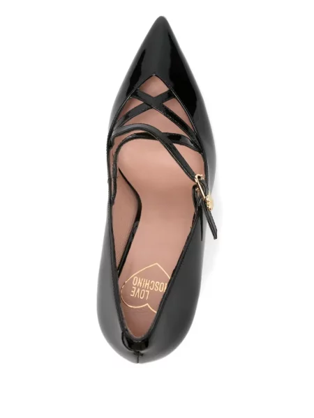Pantofi cu toc Love Moschino din piele negru
