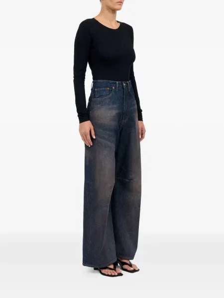 Blugi cu picior larg Mm6 Maison Margiela albastru