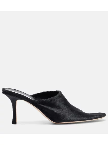 Papuci tip mules Christen negru