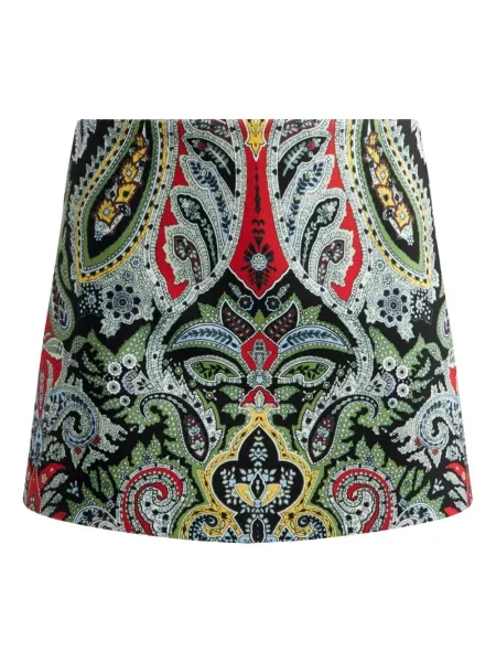 Małe szorty Alice + Olivia z wzorem paisley mini zielone
