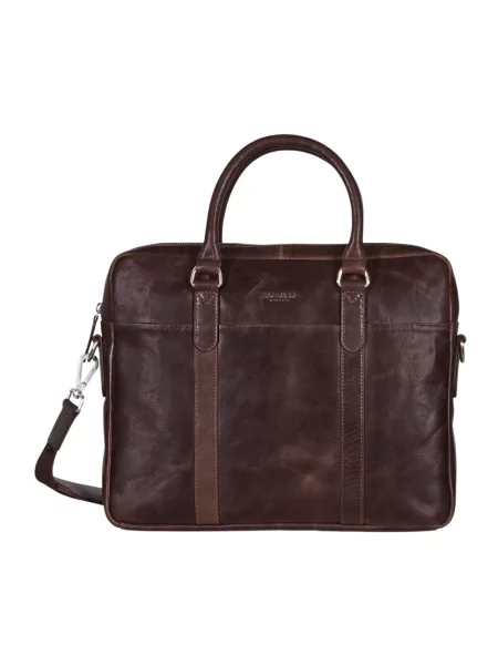 Torba na laptopa Howard London skórzana brązowa