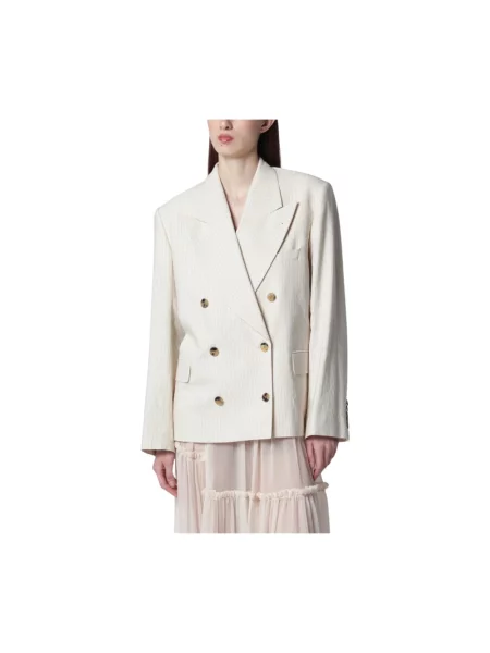 Marynarka Dries Van Noten w paski biała