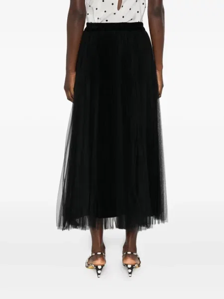 Fusta plisata Styland din tul plisată până la genunchi negru
