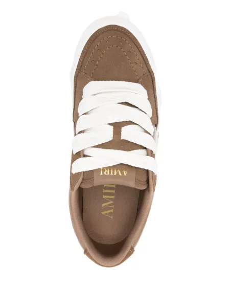 Sneakerși Amiri din piele de căprioară maro
