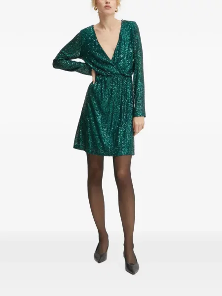 Rochie mini Morgan cu paiete plic verde