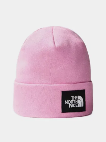 Шапка The North Face без косточек розовая