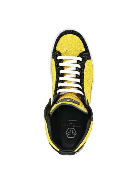 Sneakersy Philipp Plein skórzane żółte